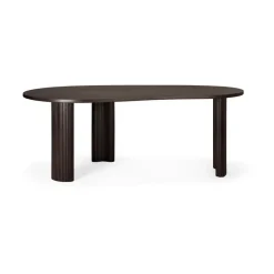 Escritorio Boomerang, Dark brown mahogny, 200×100×76 cm