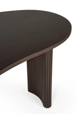 Escritorio Boomerang, Dark brown mahogny, 200×100×76 cm