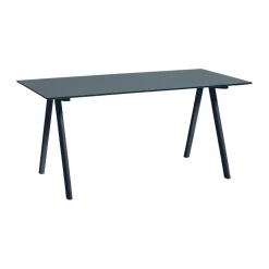 Escritorio CPH10 2.0, 80x160 cm, Smokey blue linoleum-Deep blue