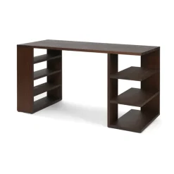 Escritorio Edre 137x65x73,5 cm, Pino teñido oscuro