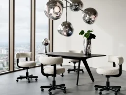 Escritorio individual Slab 60x120 cm, Roble negro