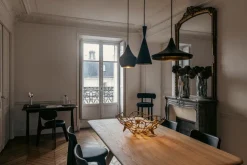 Escritorio individual Slab 60x120 cm, Roble negro