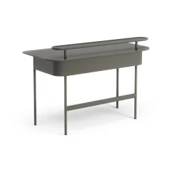 Escritorio Luna con estante, Roble gris tormenta