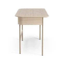 Escritorio Luna, Roble pigmentado blanco