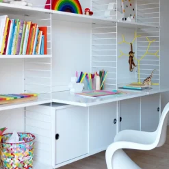 Escritorio String, Blanco, 78x58 cm