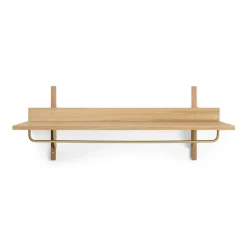 Estante con barra Sector 37 x 87 cm, Oak-brass