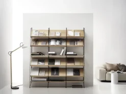 Estante para revistero String madera, Blanco, 58x30 cm