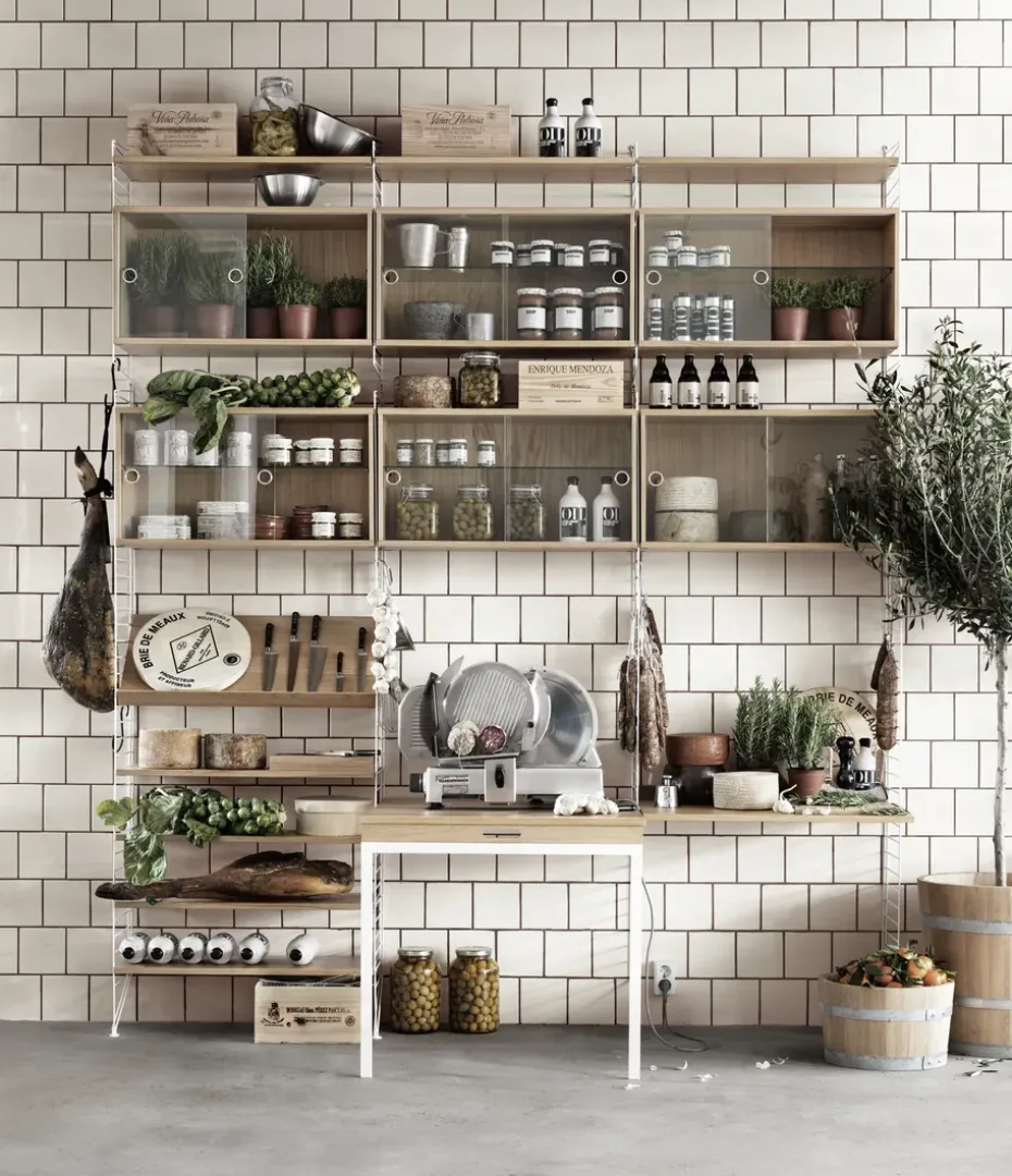 Estante para revistero String madera, Roble, 78x30 cm