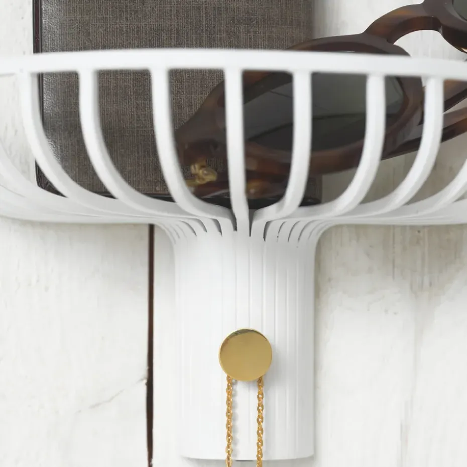Estante para sombreros con gancho Lunett objects, Blanco