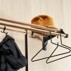 Estante sombrerero Nostalgi 291, Blanco, base negra