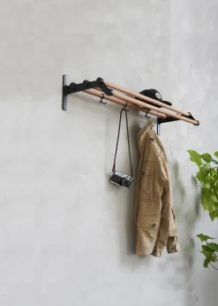 Estante sombrerero Nostalgi 291 100 cm, bambú-negro