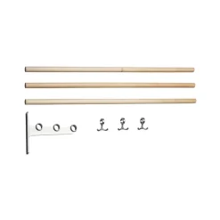 Estante sombrerero o zapatero adicional Nostalgi, Abedul, soportes aluminio