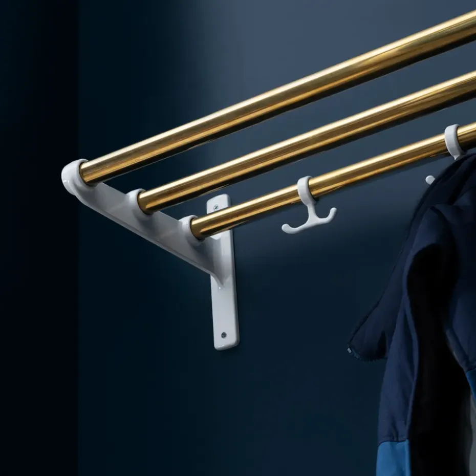 Estante sombrerero o zapatero Nostalgi, Abedul, base blanca