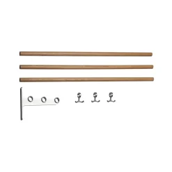 Estante sombrerero o zapatero adicional Nostalgi, Roble, soportes aluminio