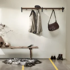 Estante sombrerero o zapatero Nostalgi, Blanco, base negra