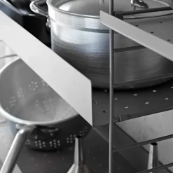 Estante String metal, Blanco, 58x20 cm, borde alto