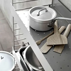 Estante String metal, Blanco, 78x30 cm, borde alto