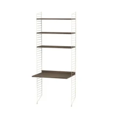 Estante String, Nogal, 78x30 cm, paquete de 3