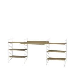 Estante String, Roble, 58x30 cm, paquete de 3