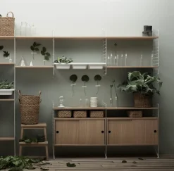 Estante String, Roble, 78x30 cm, paquete de 3