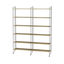 Estante String, Roble, 58x30 cm, paquete de 3