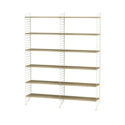 Estante String, Roble, 58x30 cm, paquete de 3