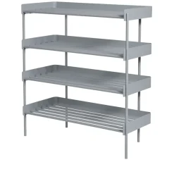 Estante zapatero Alfred, Gris claro, pieza de montaje