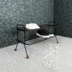 Estante zapatero Bill, negro-marrón oscuro