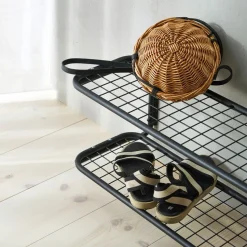 Estante zapatero Classic 650, Negro/negro, 2 niveles, 110 cm