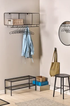 Estante zapatero Nod 80x30x37 cm, Black