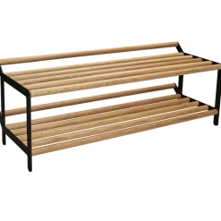 Estante zapatero Tamburin 100 cm, Roble-negro