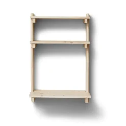 Estantería Beam de pared con escritorio, Pino