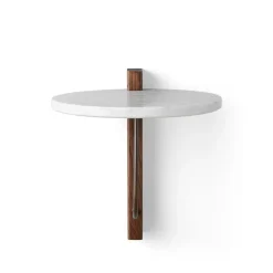 Estantería Corbel, Mármol carrara, roble teñido oscuro