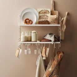 Estantería de pared Cocina String, Blanco