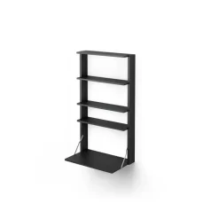 Estantería de pared con escritorio Gridlock - M1-A4-0-D, Black stained Ash