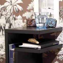 Estantería de pared F-shelf, negro, estante a la derecha