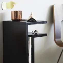 Estantería de pared F-shelf, negro, estante a la derecha