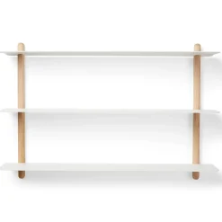 Estantería Nivo A, roble claro-blanco