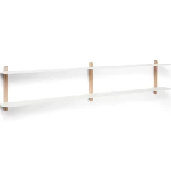 Estantería Nivo C, roble claro-blanco