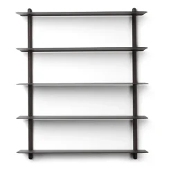 Estantería Nivo E, Fresno teñido de negro-negro