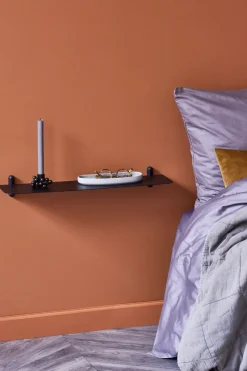 Estantería Nivo G, fresno teñido de negro-negro