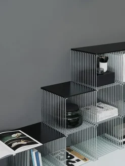 Estantería Panton Wire Single 34,8x34,8x34,8 cm, Chrome