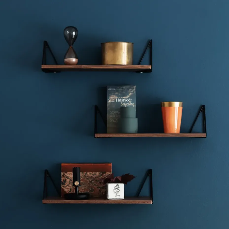 Estantería Pythagoras XS, nogal, negro