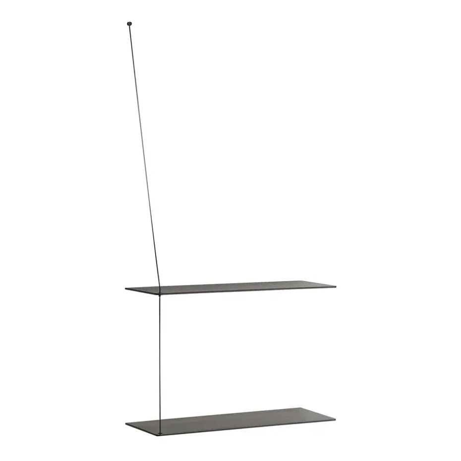 Estantería Stedge 60 cm, Fresno pintado negro