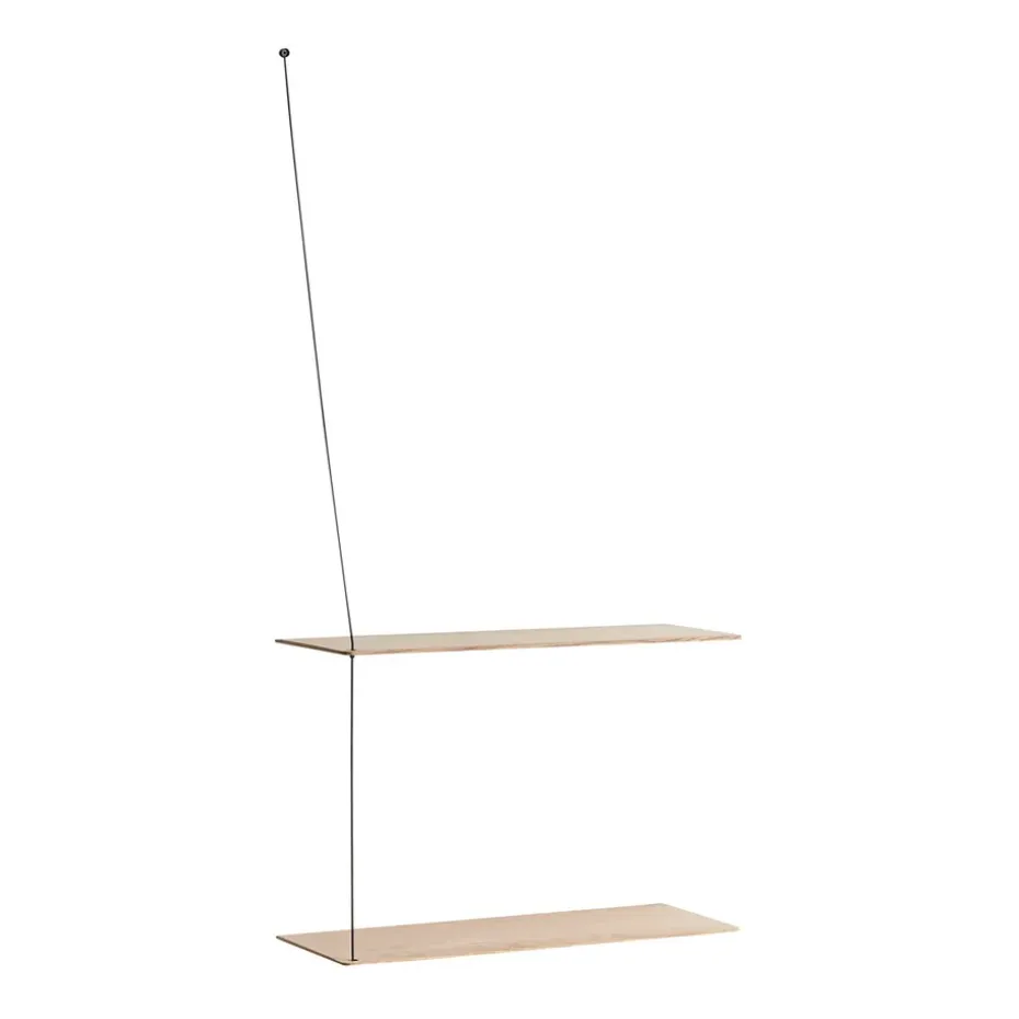 Estantería Stedge 60 cm, Roble pigmentado blanco