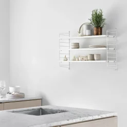 Estantería String Pocket, blanco, blanco