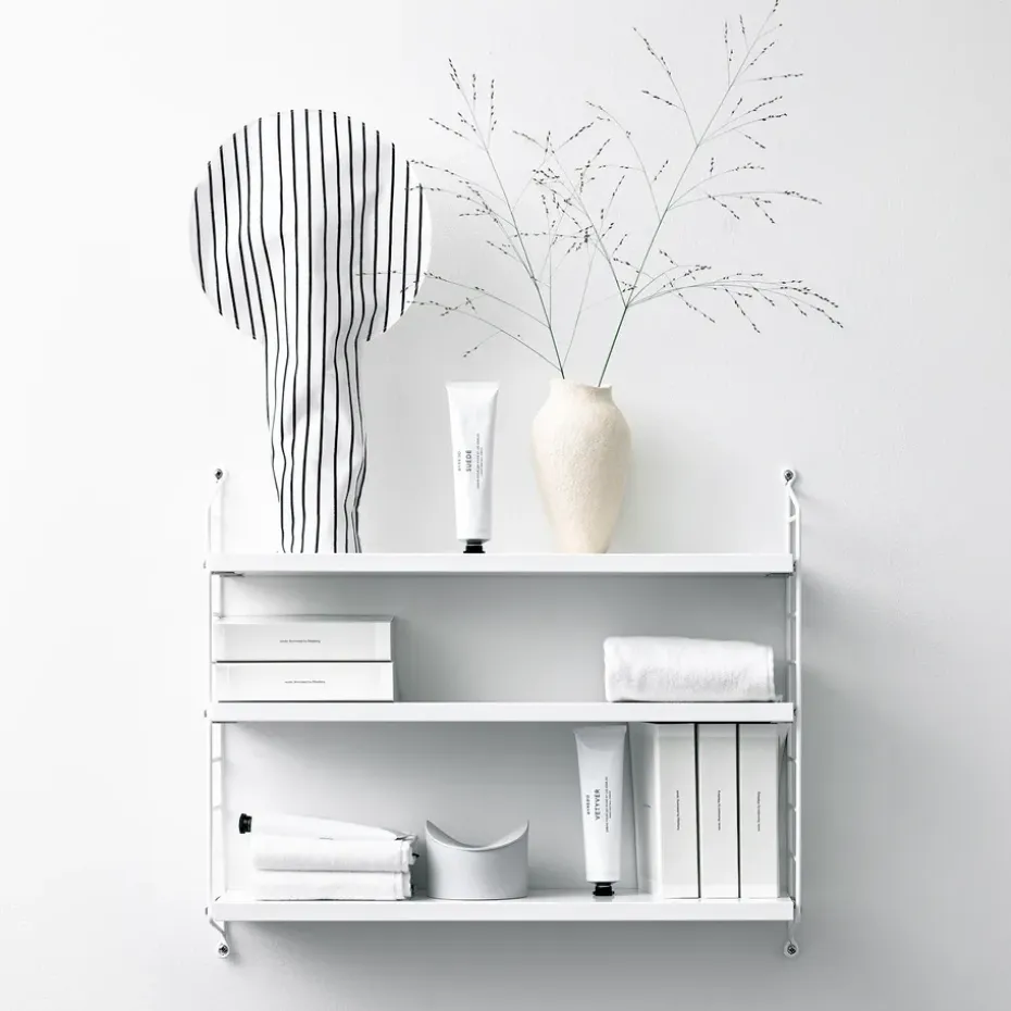 Estantería String Pocket, blanco, blanco