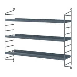 Estantería String Pocket metal, Sergel gris