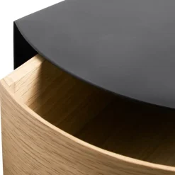 Estantería Wallie, negro, roble