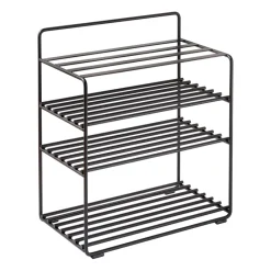 Estantería-Taburete Lower East Seat 50x28x58 cm, Black-cognac leather